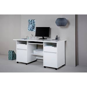 Schreibtisch CS 150 R Weiß - Holzwerkstoff - 150 x 78 x 65 cm