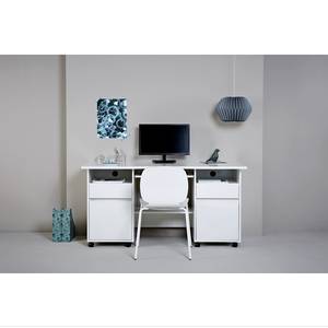 Schreibtisch CS 150 R Weiß - Holzwerkstoff - 150 x 78 x 65 cm