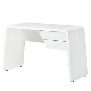 Schreibtisch CSL 430 Weißglas / Matt Weiß