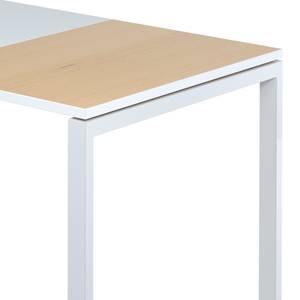 Bureau easyDesk Blanc / Hêtre - 140 x 80 cm