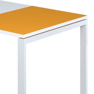 Schreibtisch easyDesk Weiß / Orange - 140 x 80 cm