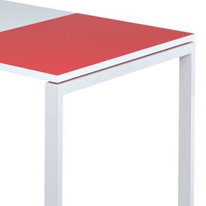 Schreibtisch easyDesk Weiß / Rot - 180 x 80 cm