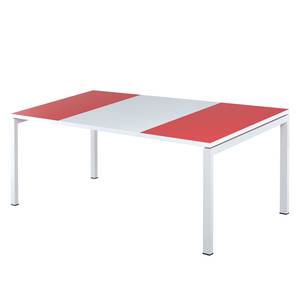 Schreibtisch easyDesk Weiß / Rot - 180 x 80 cm