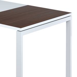 Bureau easyDesk Blanc / Wengé - 160 x 80 cm