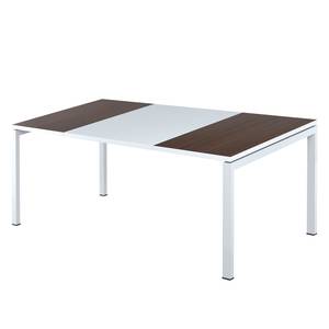 Schreibtisch easyDesk Weiß / Wenge - 160 x 80 cm