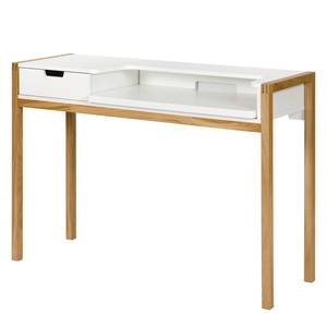 Bureau Halling (extensible) Chêne sauvage partiellement massif - Chêne sauvage / Blanc