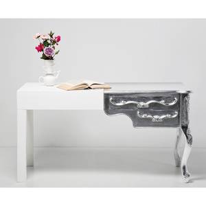 Schreibtisch Janus Silber - Weiß - Metall - Holzart/Dekor - 140 x 74 x 60 cm