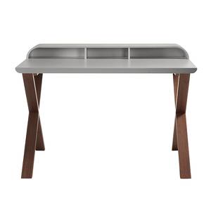 Bureau Kenmare Bois massif partiel - Gris mat / Noix