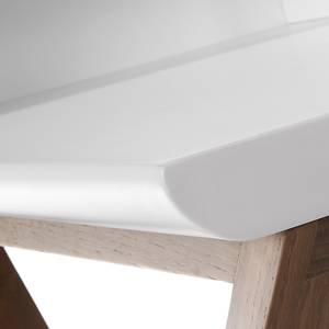 Bureau Kenmare Bois massif partiel - Blanc mat / Chêne