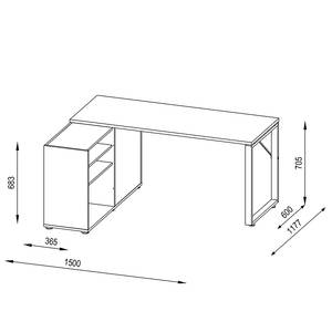 Bureau Magic XIII Gris platine / Gris