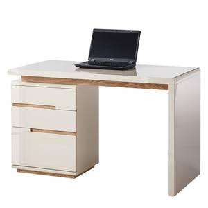 Bureau Niya hoogglans beige/essenhout