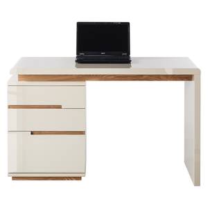 Bureau Niya hoogglans beige/essenhout