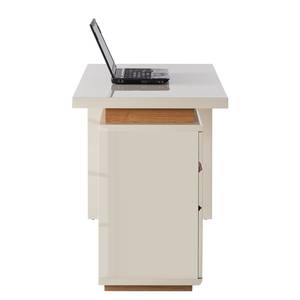 Bureau Niya hoogglans beige/essenhout