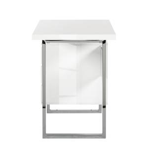 Bureau Paddington II Blanc brillant - Avec 1 caisson