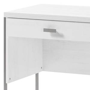 Bureau Pryor I Imitation pin blanc / Argenté