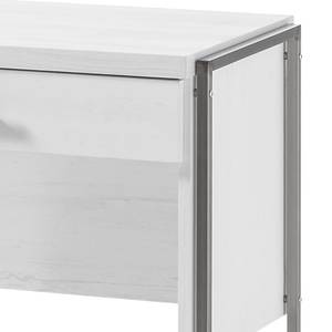Schreibtisch Pryor I Pinie Weiß Dekor / Silber