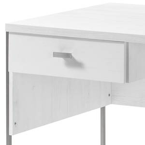 Schreibtisch Pryor II Pinie Weiß Dekor / Silber