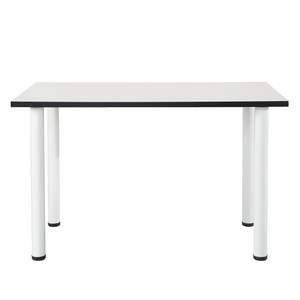 Schreibtisch-Set Basix II Weiß - Holzwerkstoff - Metall