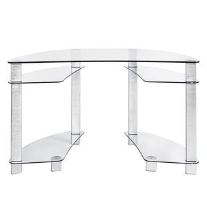 Schreibtisch SR C 230 Glas / Metall - Silber