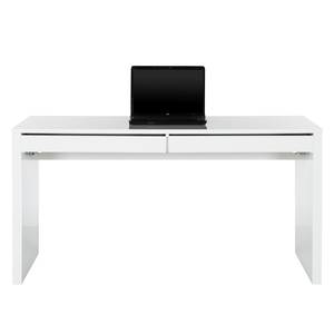 Bureau Takoradi Blanc brillant - Avec 2 tiroirs