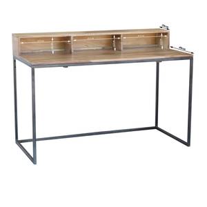 Bureau Woodson Acacia massif / Fer - Acacia Marron clair