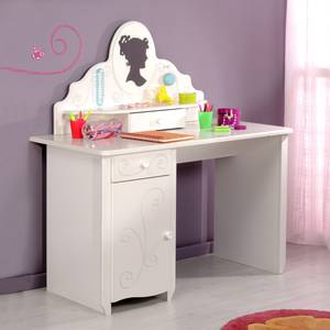 Schreibtisch Alice mit Aufsatz Weiß lackiert