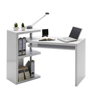 Bureau avec étagère Agency blanc