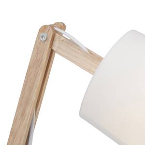 Lampe de bureau Carlyn Tissu / Chêne massif - 1-ampoule