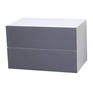 Schubladencontainer Grau/Klarglas - Grau