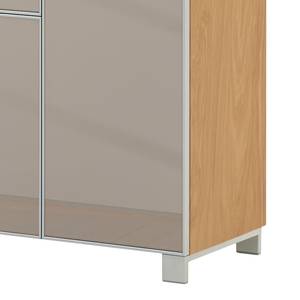 Schoenenklepkast Alavere III Taupe/Bianco Eikenboom