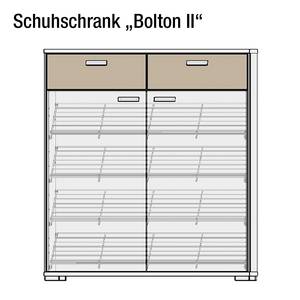 Schuhschrank Bolton II Weiß/Sand