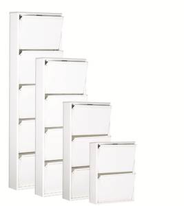 Scarpiera Cabinet Bianco - 3 ante ribaltabili - Altezza: 102.5 cm - Altezza: 103 cm