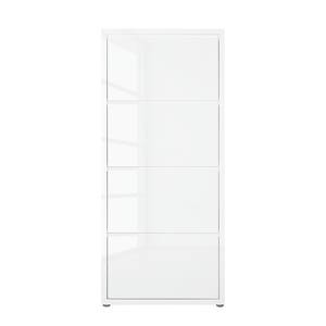 Armoire à chaussures Daytona Blanc brillant - Hauteur : 156 cm