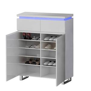 Armoire à chaussures Emblaze II Blanc brillant