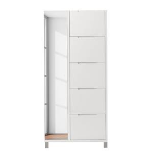 Armoire à chaussures MiPuro Blanc - Porte avec miroir sur la gauche