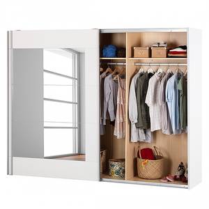 Armoire à portes coulissantes Alegro Blanc alpin - Largeur : 271 cm