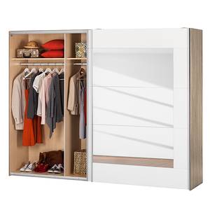 Armoire à portes coulissantes Alegro Imitation chêne de San Remo / Blanc alpin - Largeur : 271 cm