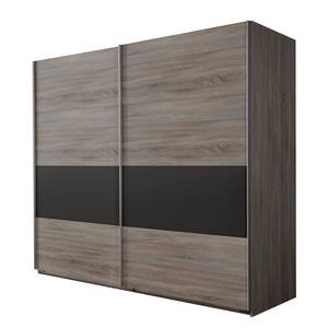 Armoire à portes coulissantes Alina Imitation chêne du Montana - Largeur : 225 cm