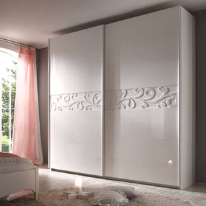 Schwebetürenschrank Ambrosia Hochglanz Weiß - 240 x 210 cm - 2 Türen