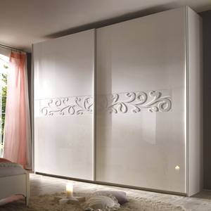 Armoire à portes coulissantes Ambrosia Blanc brillant - 280 x 210 cm - 2 porte