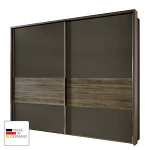 Armoire à portes coulissantes Ancona Imitation chêne truffier - La Havane / Imitation chêne truffier - Largeur : 250 cm - 2 porte - Avec cadre passepartout - Sans éclairage