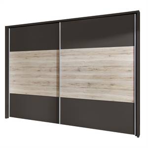 Schuifdeurkast Arizona Sleep Havanna/santana eikenhouten look - Breedte: 200 cm - Met passe-partout lijst - Zonder verlichting