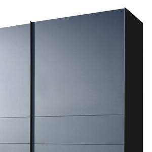 Schwebetürenschrank Bayamo Graphit/Mattglas Blau - 225 x 223 cm - 2 Türen