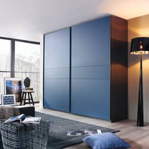 Schwebetürenschrank Bayamo Graphit/Mattglas Blau - 270 x 236 cm - 2 Türen