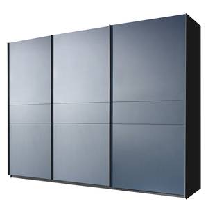 Schwebetürenschrank Bayamo Graphit/Mattglas Blau - 315 x 236 cm - 3 Türen