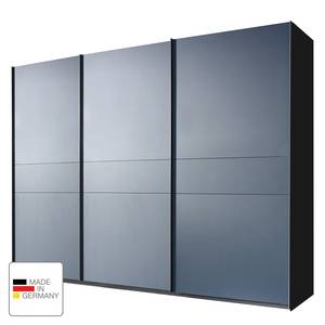 Schwebetürenschrank Bayamo Graphit/Mattglas Blau - 315 x 236 cm - 3 Türen