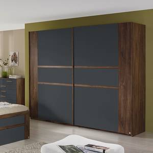 Armoire à portes coulissantes Bernau Gris métallisé - Largeur : 226 cm