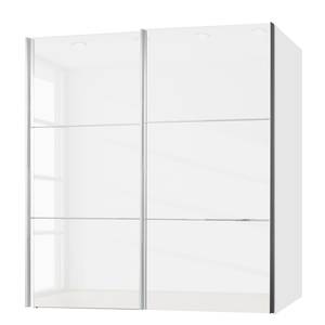 Armoire à portes coulissantes Zuri Blanc brillant - Largeur : 200 cm