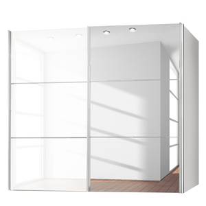 Schwebetürenschrank Bianco Hochglanz Weiß / Spiegel - Breite: 250 cm