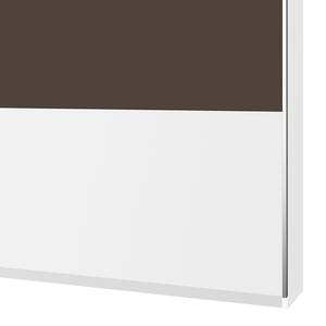 Armoire à portes coulissantes Borba Blanc alpin / Verre lava - Largeur : 218 cm